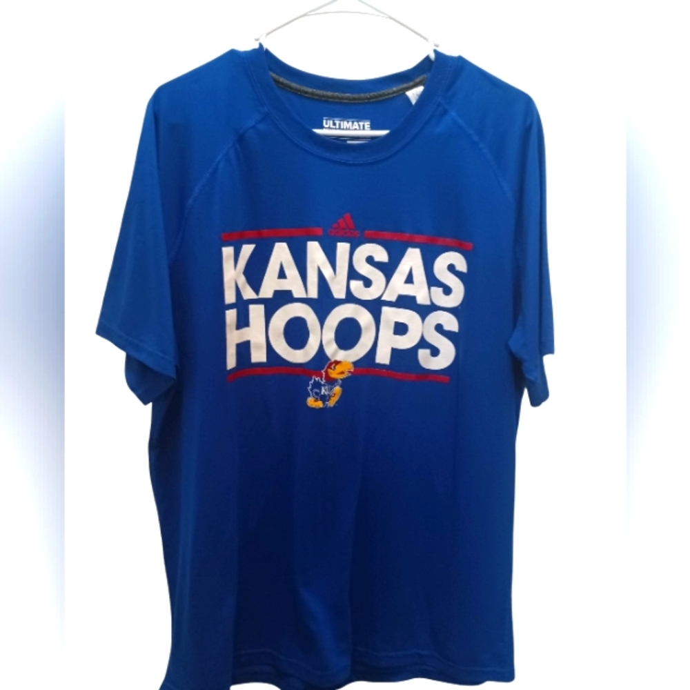 Adidas Men's Blue Kansas Hoops T-Shirt XL